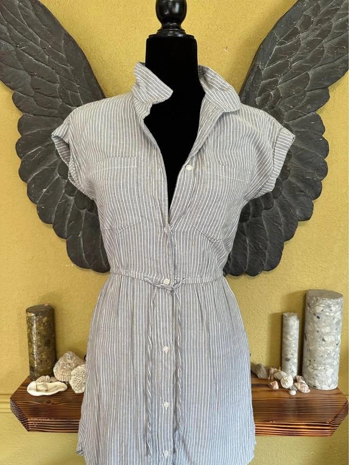 Japna Striped Button-Down Dress - photo 3