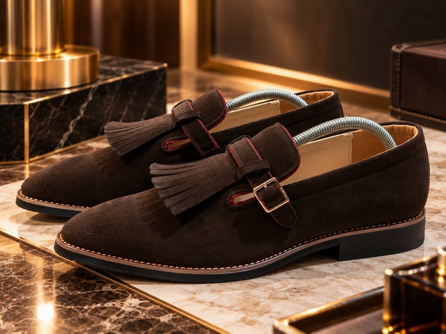 Mens Suede Tassel Monk Shoe, SALE! - photo 5