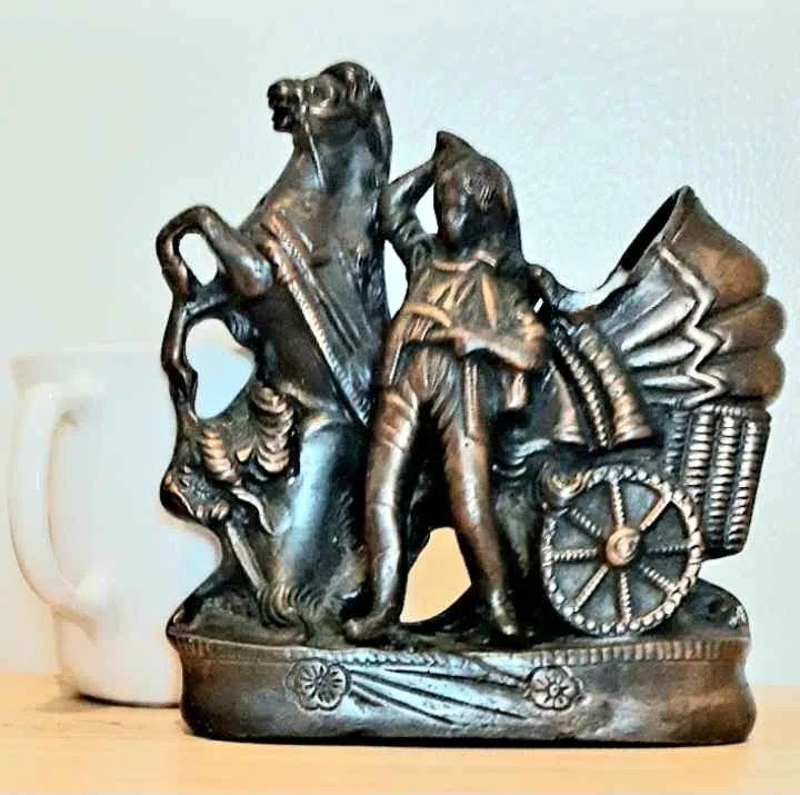 Antique Rare Bronze Carriage Figurine thumbnail