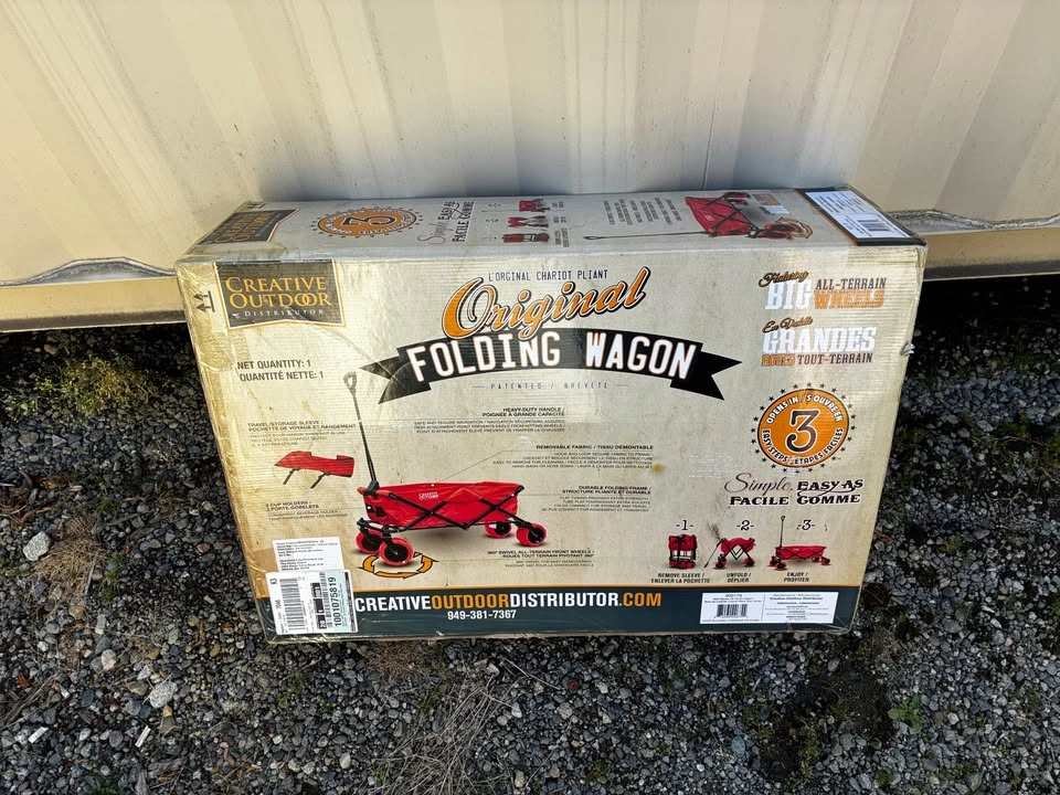 New - Creative Outdoor All-Terrain Big Wheels Folding Wagon - Re - photo 2