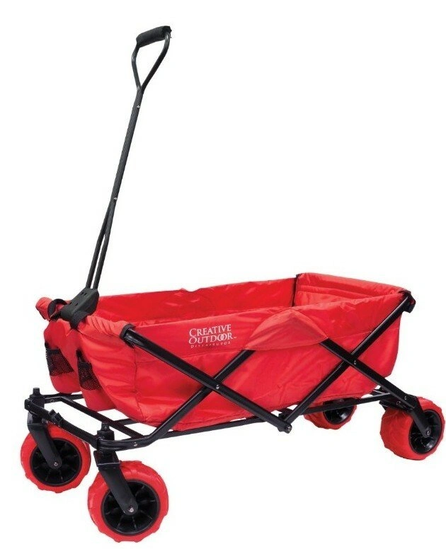 New - Creative Outdoor All-Terrain Big Wheels Folding Wagon - Re - photo 3