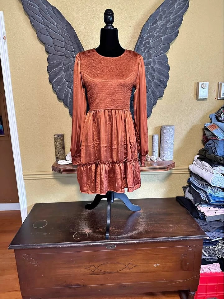 By the river Shiny Rust Dress
