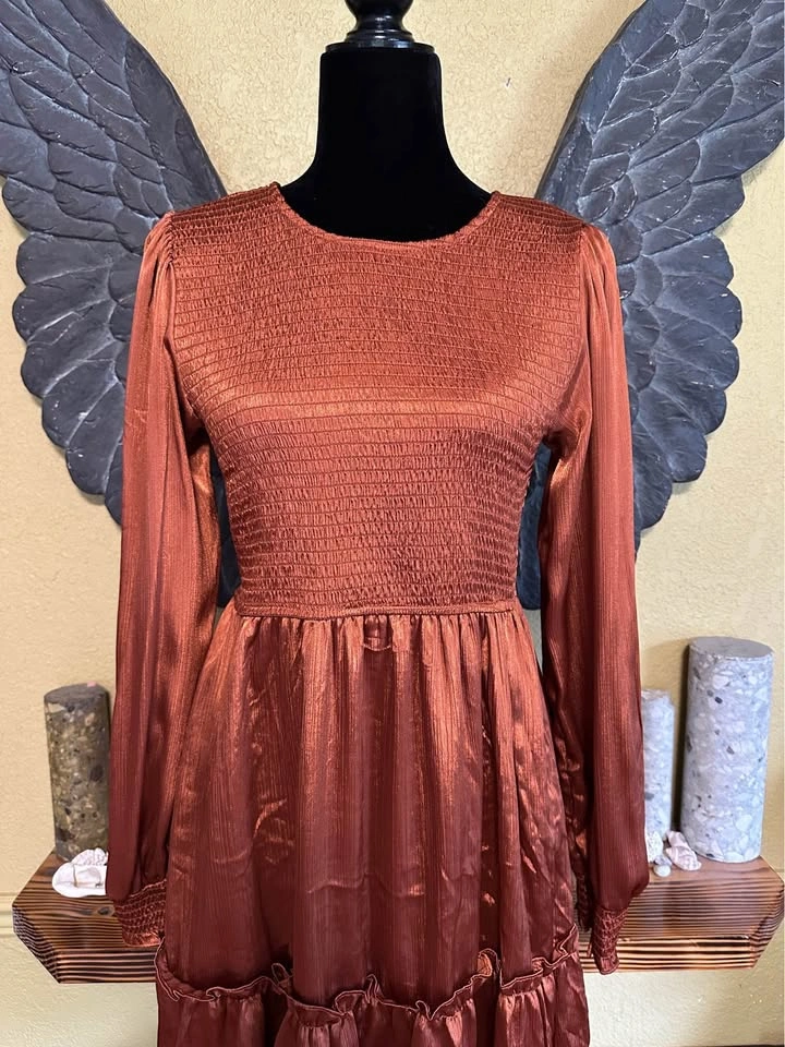 By the river Shiny Rust Dress - photo 3
