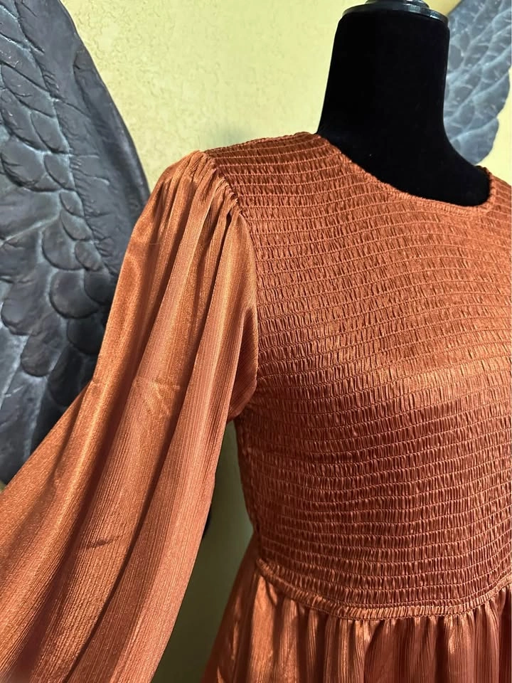 By the river Shiny Rust Dress - photo 5