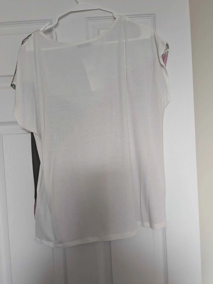 Suzy Shier Floral Color-Block Top Size Large - photo 2