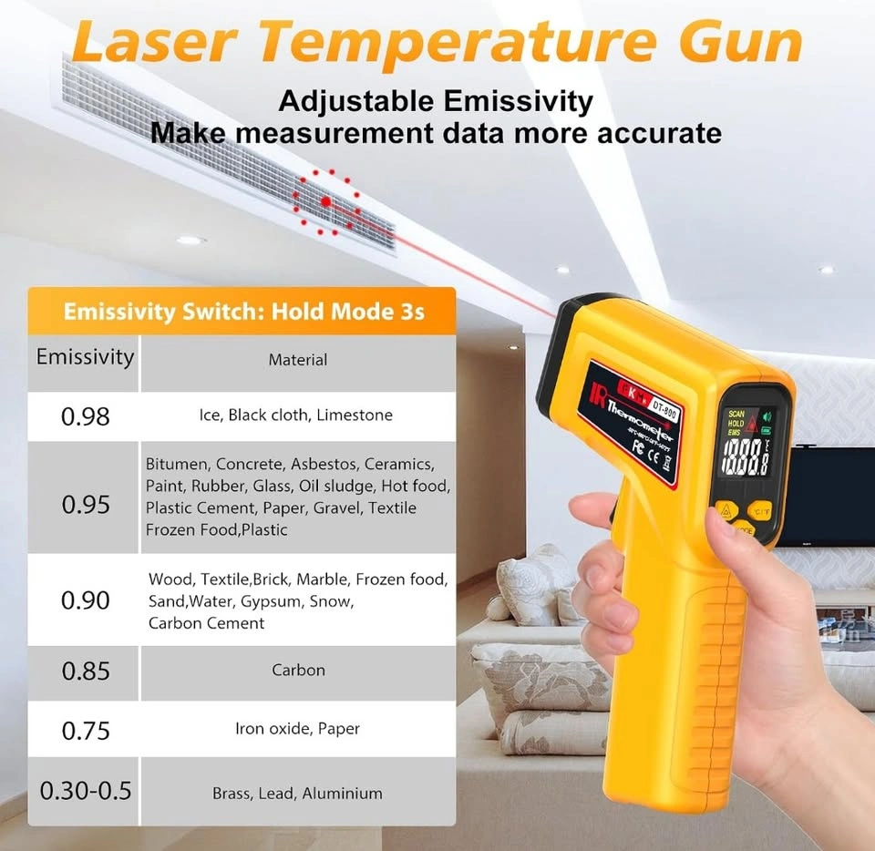 FKM Rechargeable Infrared Thermometer Gun, 13-Point Laser - photo 3