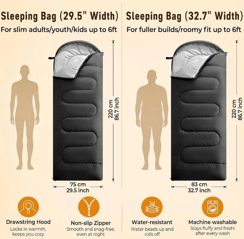 FARLAND Sleeping Bags Dark Grey (L Zip) | Size: Large(87"x33") - photo 3