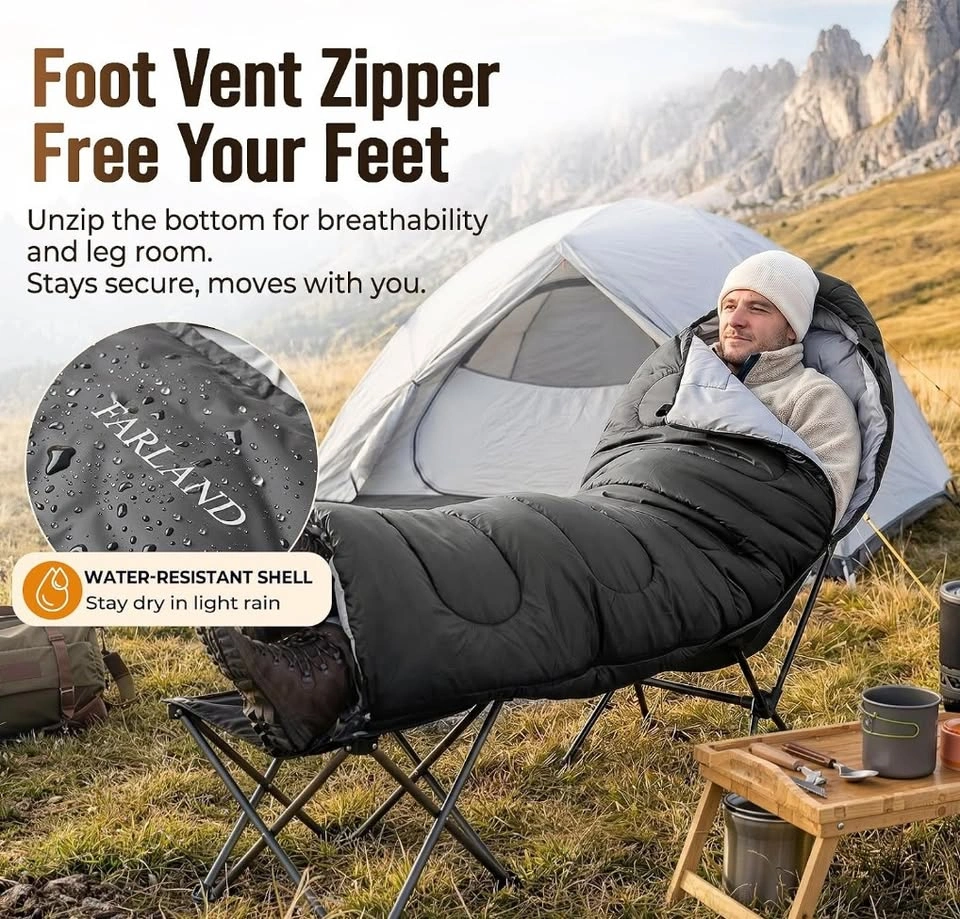 FARLAND Sleeping Bags Dark Grey (L Zip) | Size: Large(87"x33") - photo 4