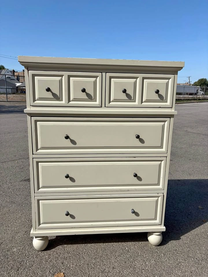 White Tall Dresser - Delivery Available