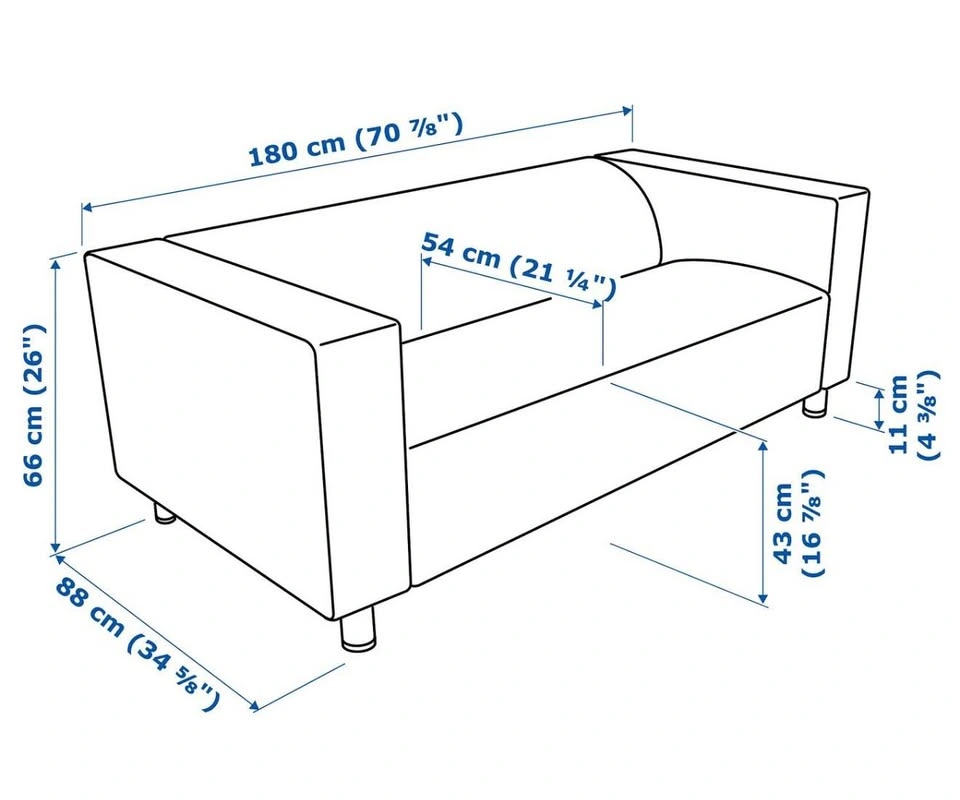 2-Seater Couch / Loveseat / Sofa – Grey - photo 3