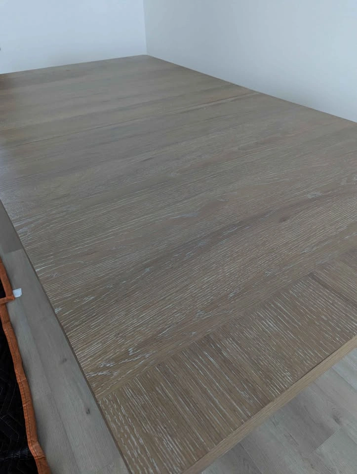 Light Oak Wood Dining Table (Extendable 80-104") - photo 2