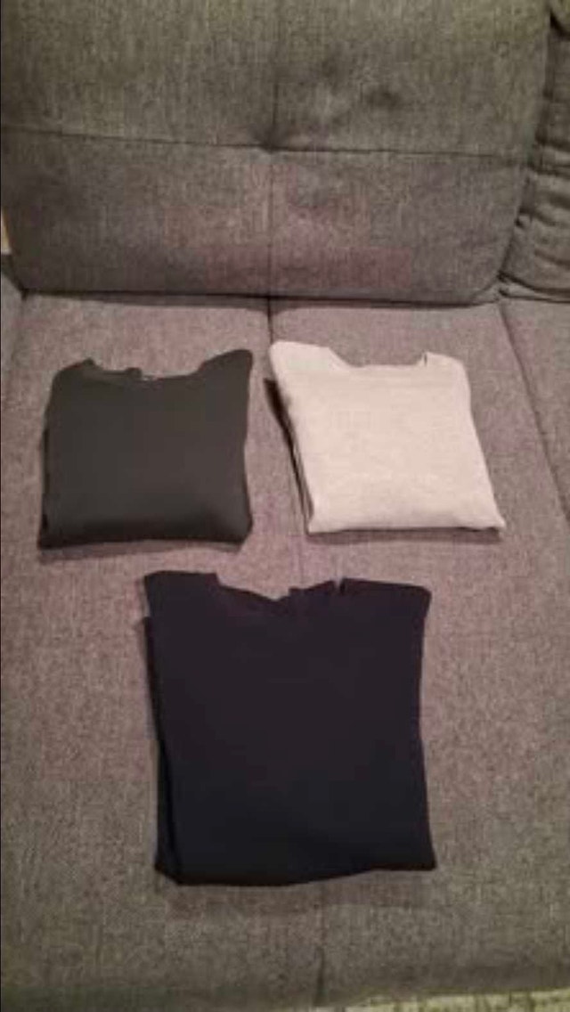 3 Uniqlo Crewneck Sweatshirts (Size S) - Various colors