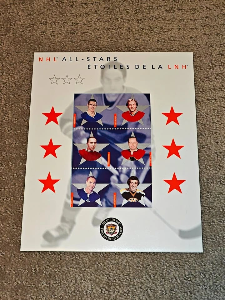 Stamp Sheet - 2002 NHL Hockey All-Stars Legends Souvenir