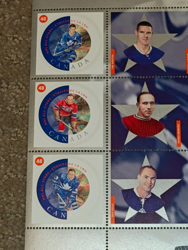 Stamp Sheet - 2002 NHL Hockey All-Stars Legends Souvenir - photo 4