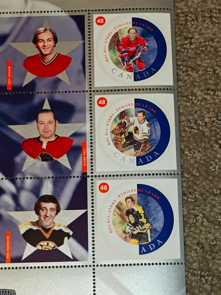 Stamp Sheet - 2002 NHL Hockey All-Stars Legends Souvenir - photo 5