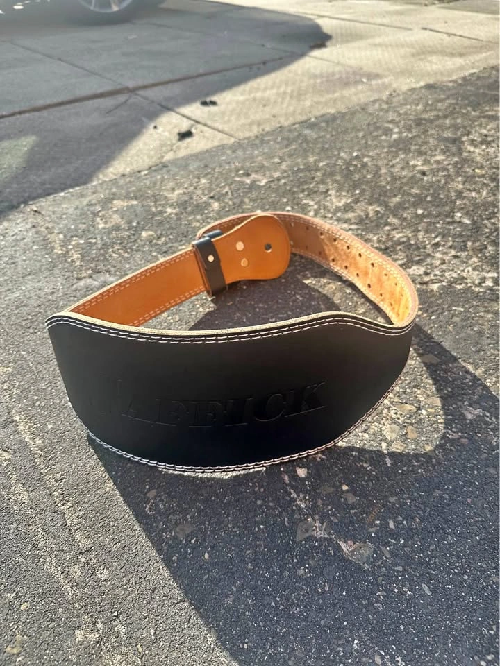 Jaffick Genuine Leather Weight Lifting Belt for Men Bodybuilding