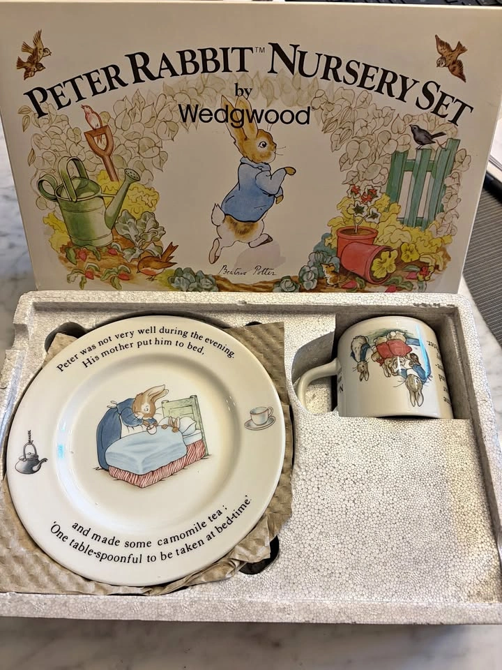 Vintage Peter Rabbit by Wedgwood 3-Piece Nursery Set - BNIB