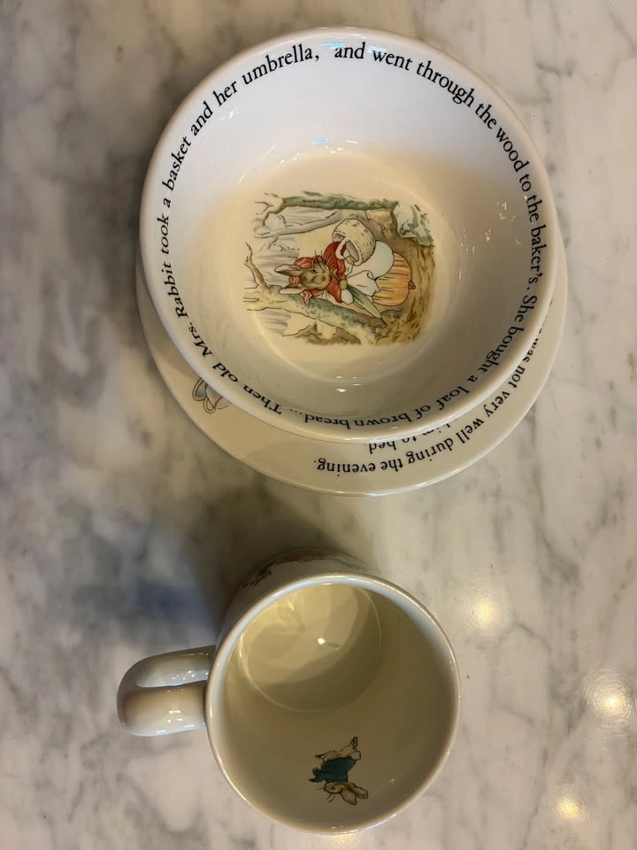 Vintage Peter Rabbit by Wedgwood 3-Piece Nursery Set - BNIB - photo 2