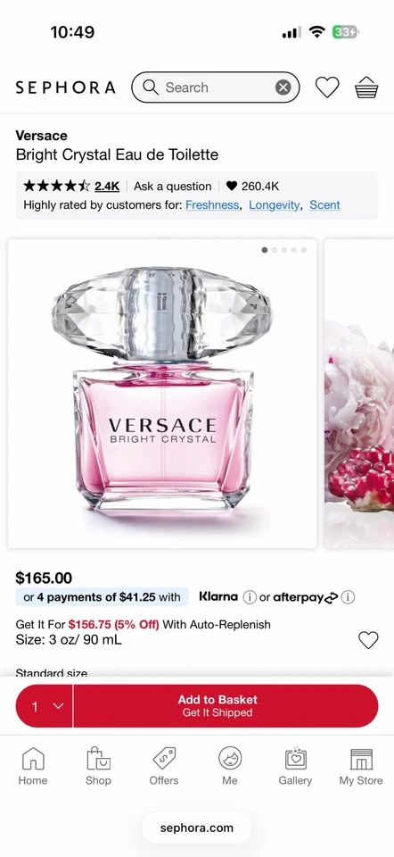 BRAND NEW | Versace Bright Crystal Eau De Toilette - photo 5