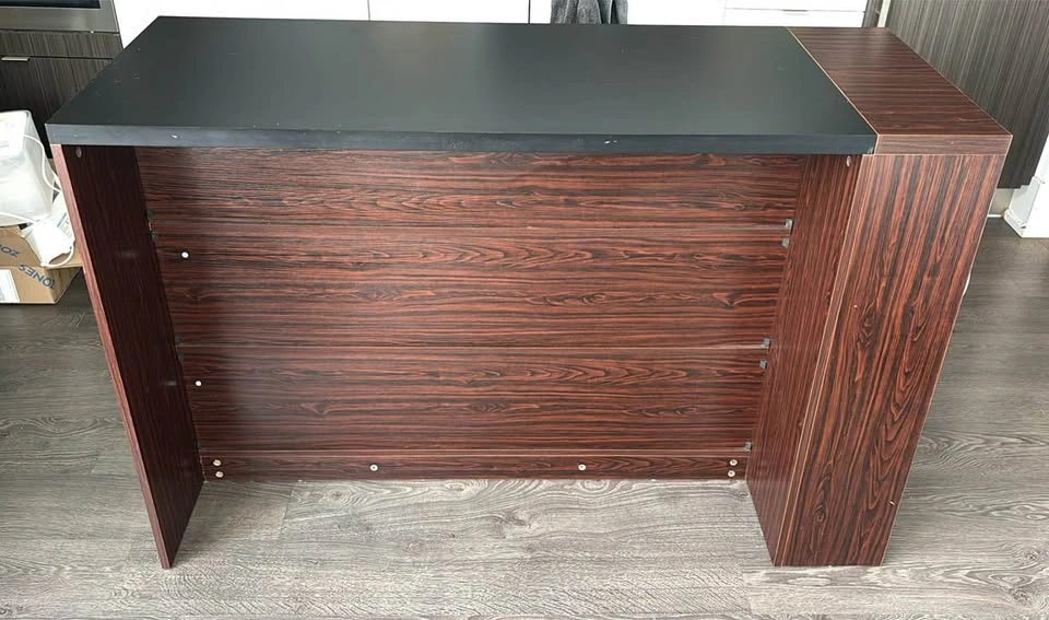 55" Farmhouse 5-Tier Kitchen Island Table with Storage Shelves - photo 3