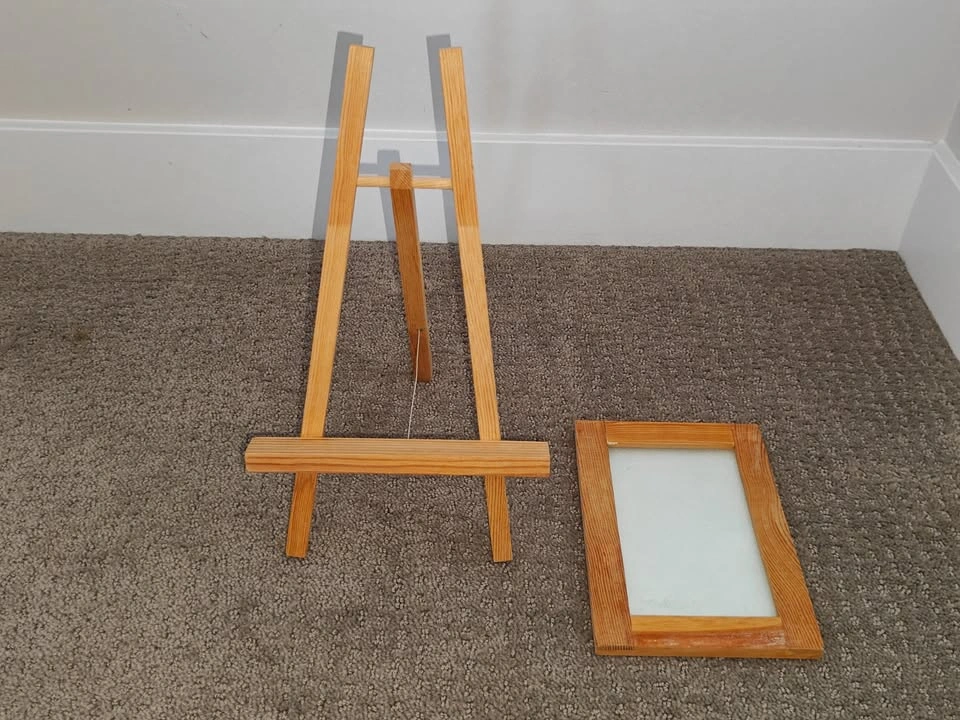 Wooden Tabletop Mini Easel with 4x6 Picture Photo Frame - photo 5