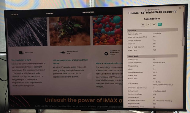 Hisense 55-inch 4K Mini-LED Google TV - photo 2