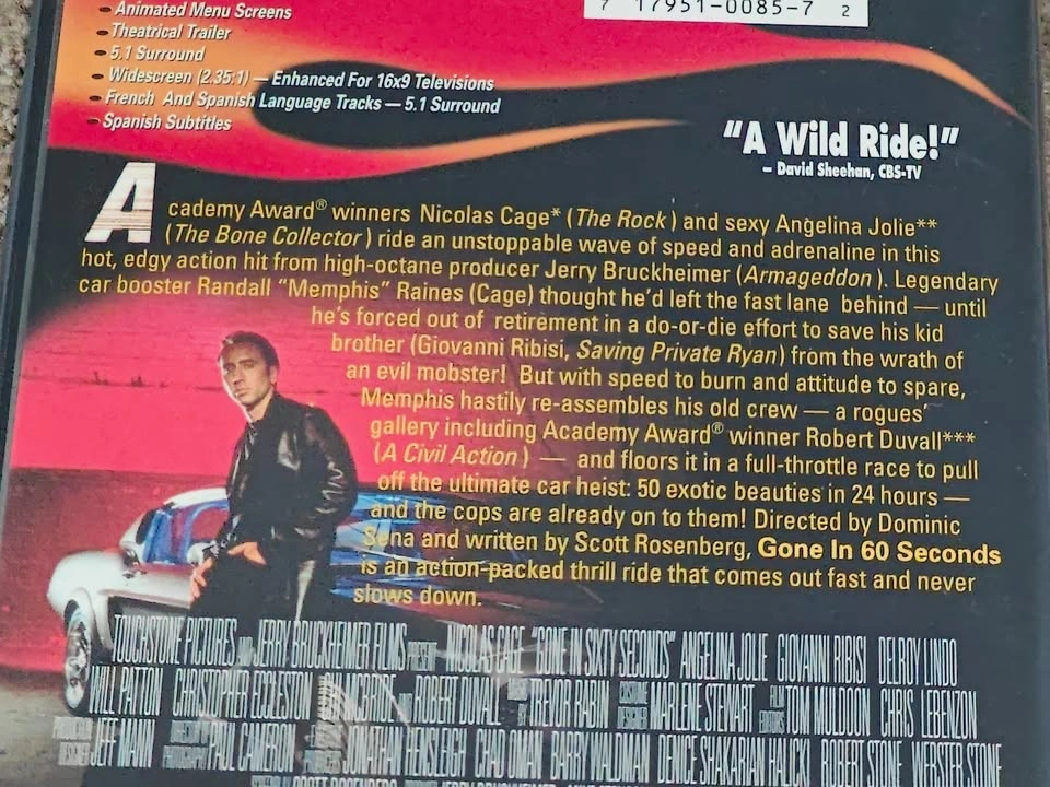Gone In 60 Seconds - DVD Movie - Nicolas Cage & Angelina Jolie - photo 5