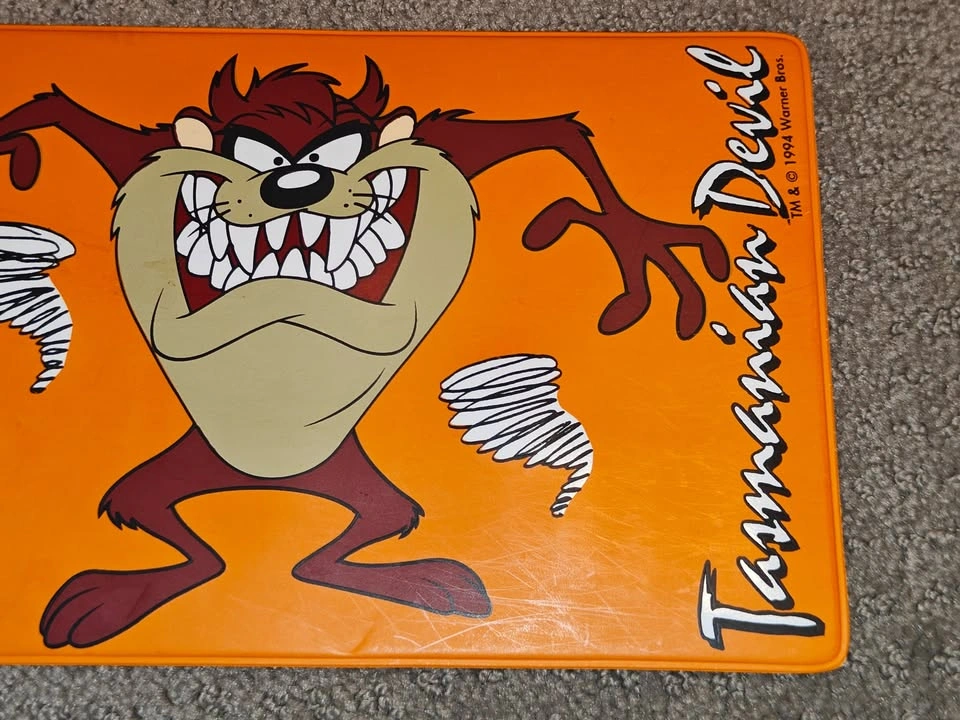 Vintage 1994 Looney Tunes Tasmanian Devil Vinyl Placemat - photo 3