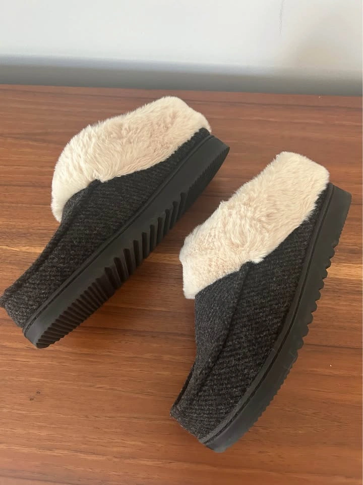 Dearfoams Women’s Twill Clog Slippers – Black/Cream - photo 3