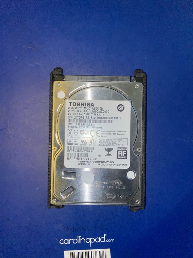 Toshiba MQ01ABD100 1TB Hard Drive