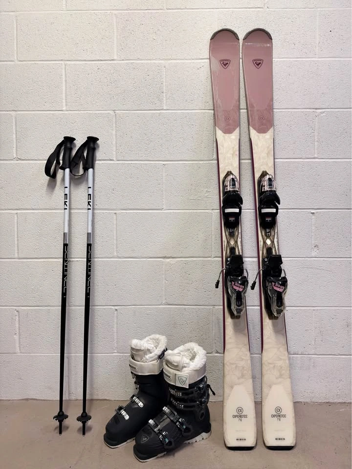 Women’s Rossignol Ski Set: Experience 76 Skis, Boots & Poles