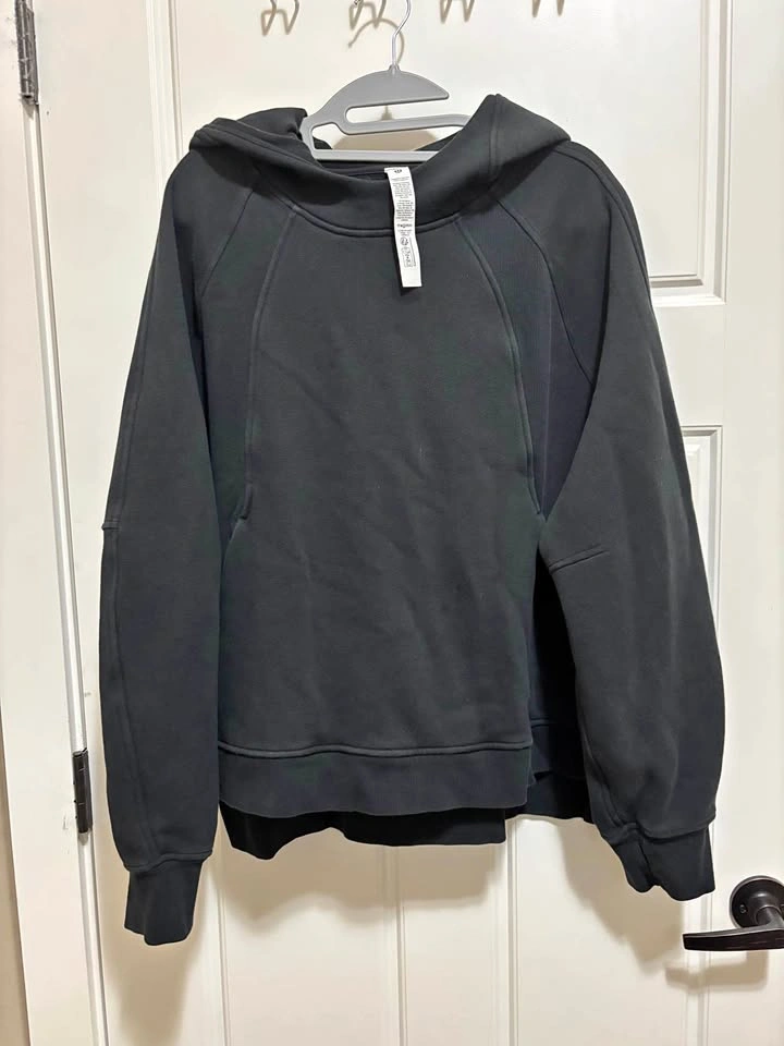 Lululemon Scuba Black Side-Slit Hoodie XL/XXL