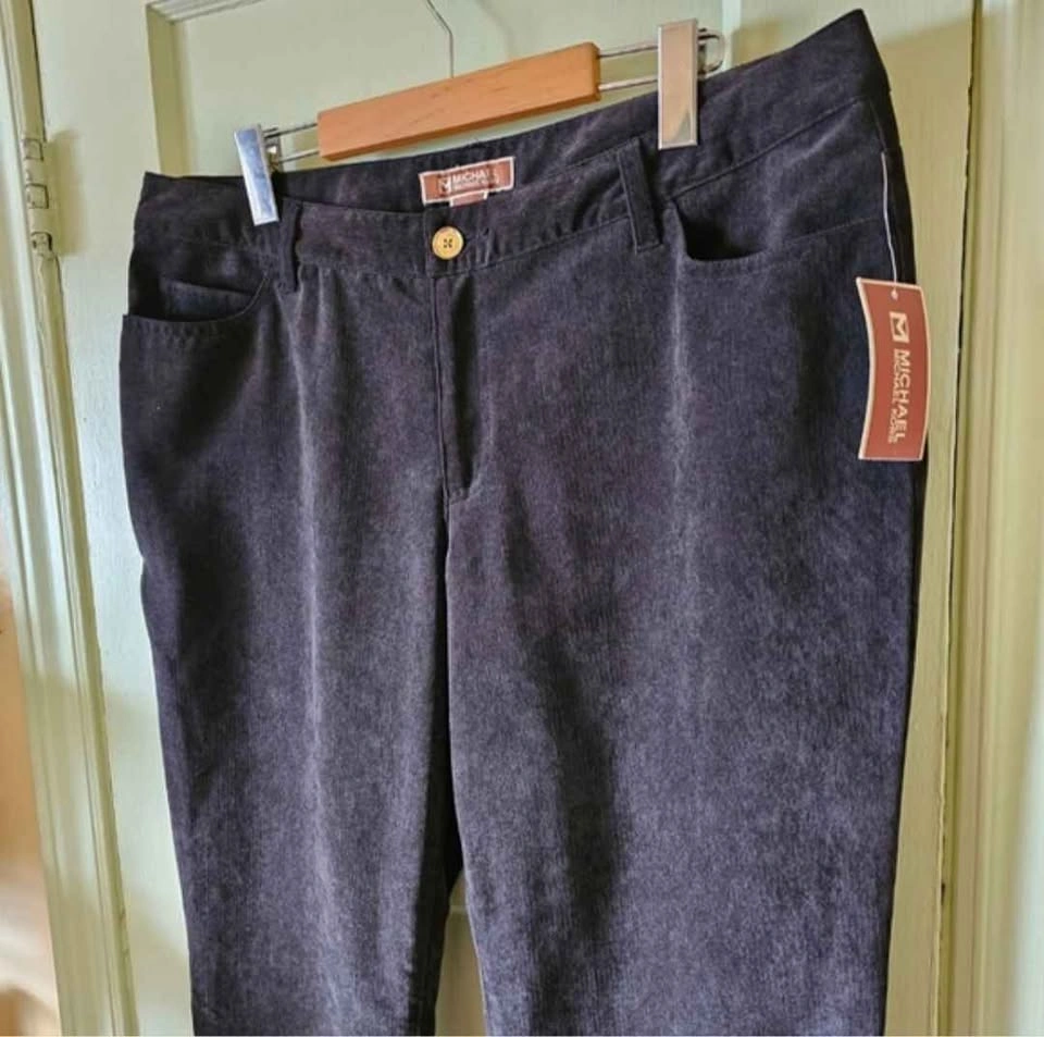 New size 14 Michael Kors Black Straight Leg Trousers Dressy NWT - photo 4