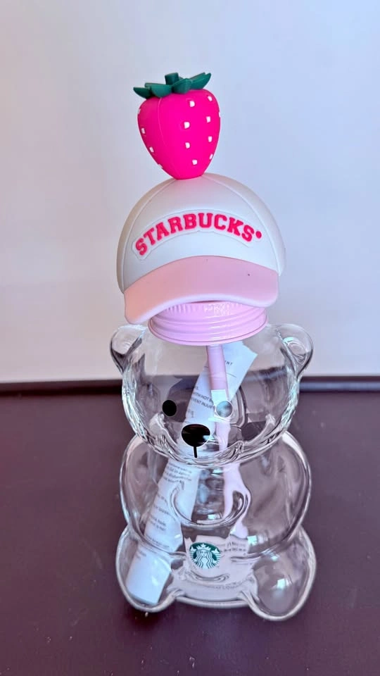 Starbucks Pink Bearista Glass Cold Cup 20 oz – New with Box