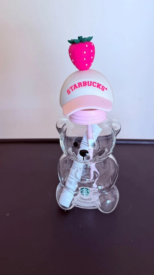 Starbucks Pink Bearista Glass Cold Cup 20 oz – New with Box - photo 2