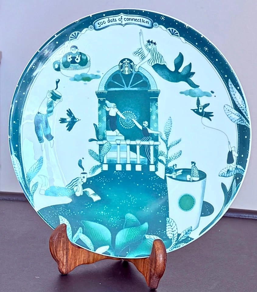 Limited Edition Starbucks India 500 Stores Collectible Plate
