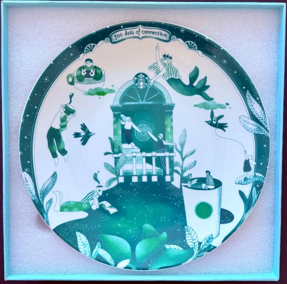 Limited Edition Starbucks India 500 Stores Collectible Plate - photo 2