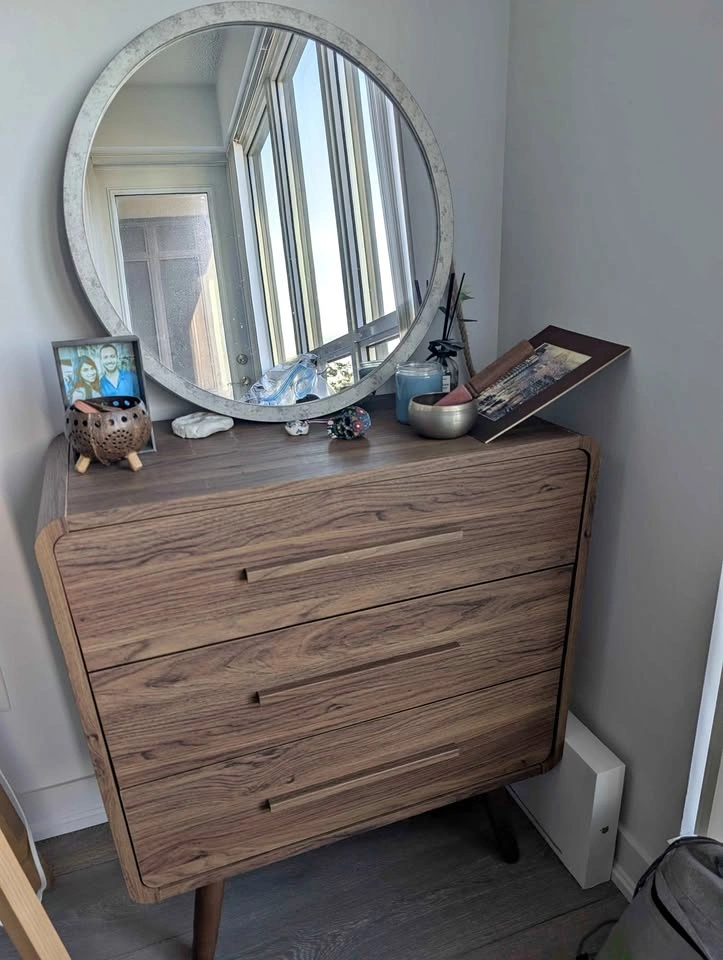 Structube Vector 3 Drawer Chest | Walnut | Moving Sale