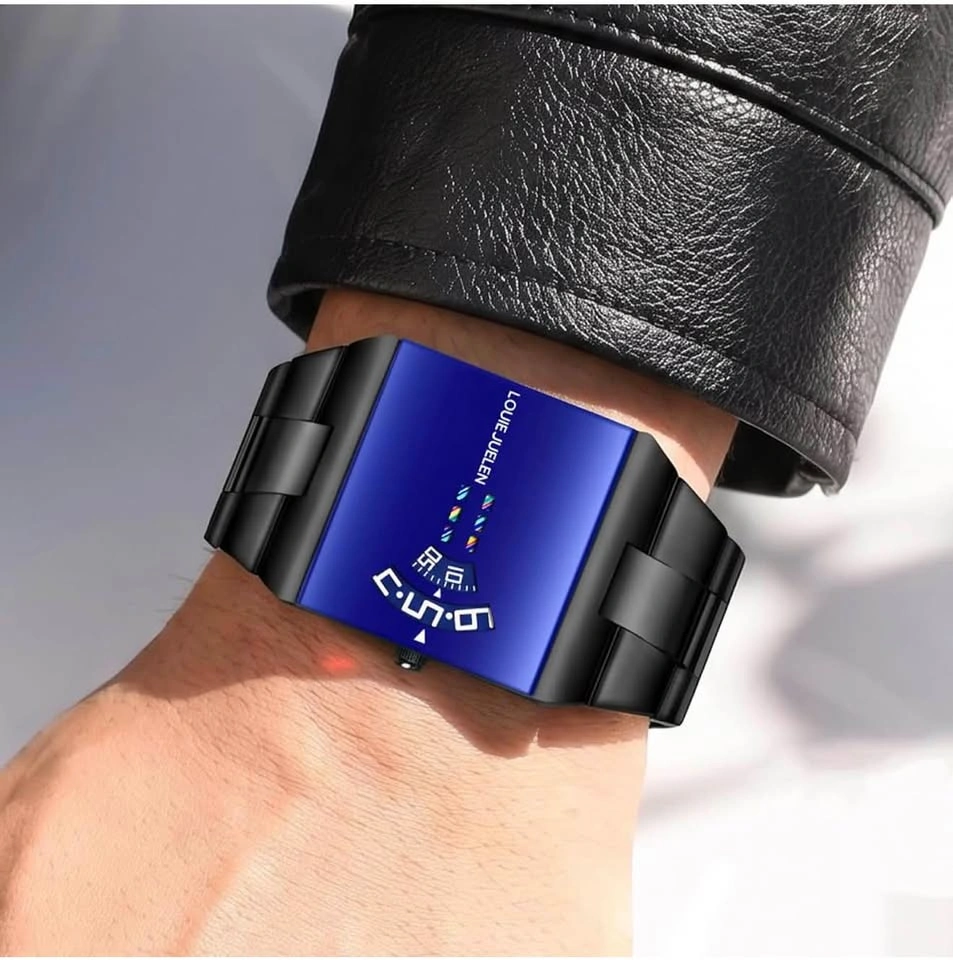 Men's Square Quartz Watch 36mm Fashion Waterproof - photo 4