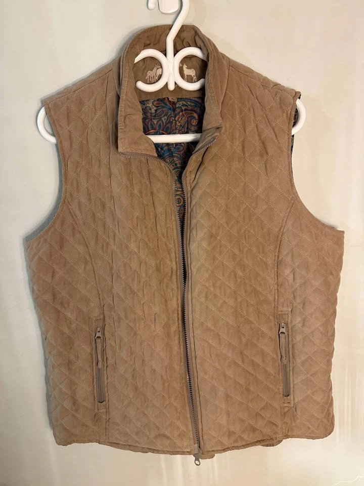 Microsuede quilted vest