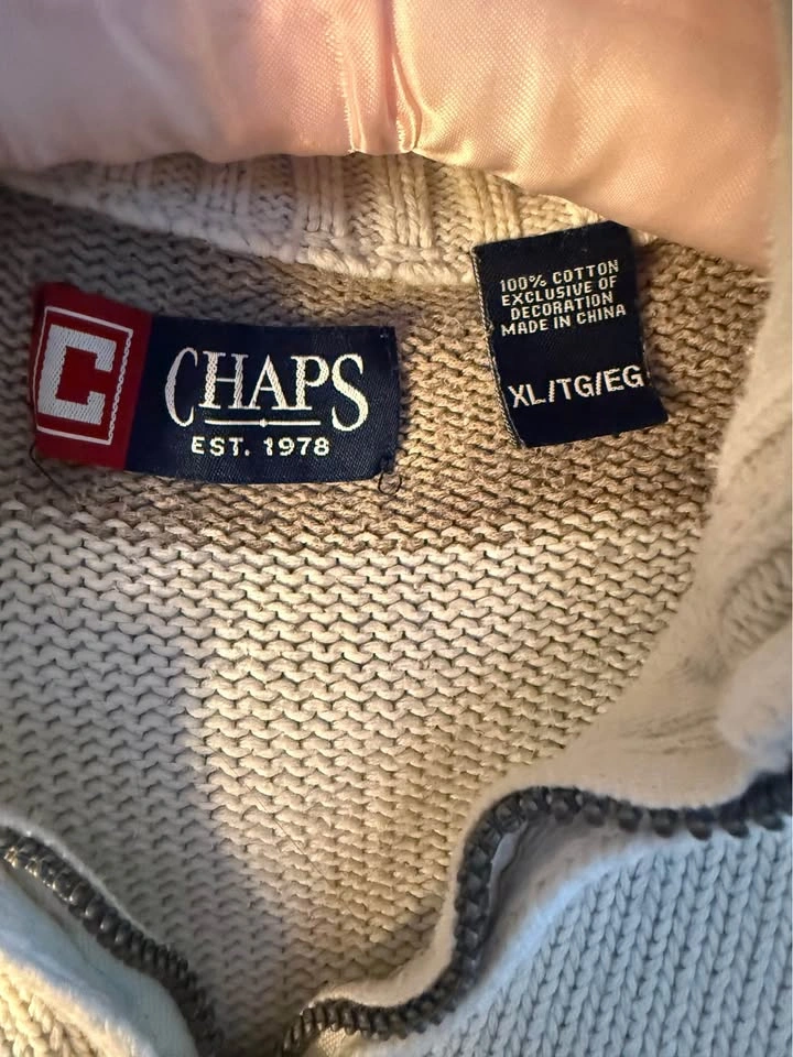 100% cotton Chaps quarter zip - photo 4