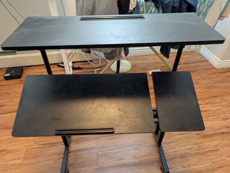 Hight Adjustable desk with office chair - photo 2