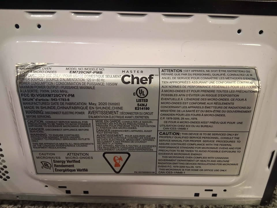 Black Master Chef Microwave – $35 - photo 2
