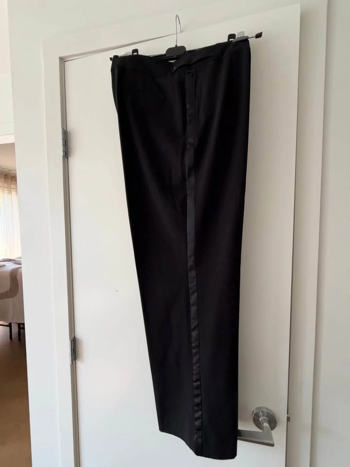 Olsen Black Tuxedo Pants with Satin Stripe - photo 2
