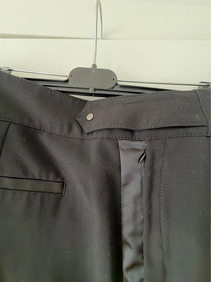 Olsen Black Tuxedo Pants with Satin Stripe - photo 4