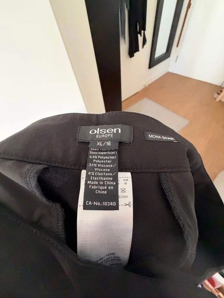 Olsen Black Tuxedo Pants with Satin Stripe - photo 5