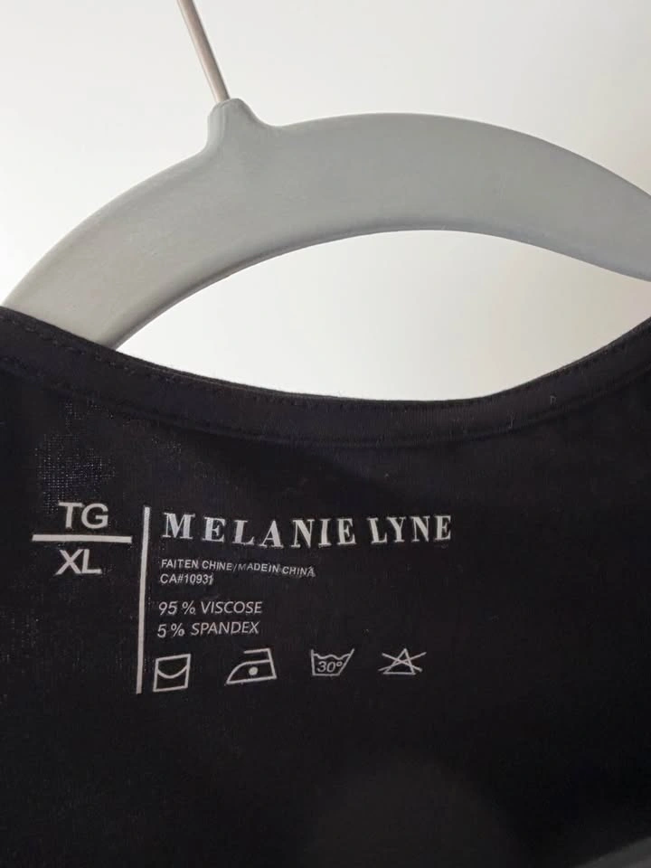 Melanie Lyne Black Embellished Top Size XL - photo 3