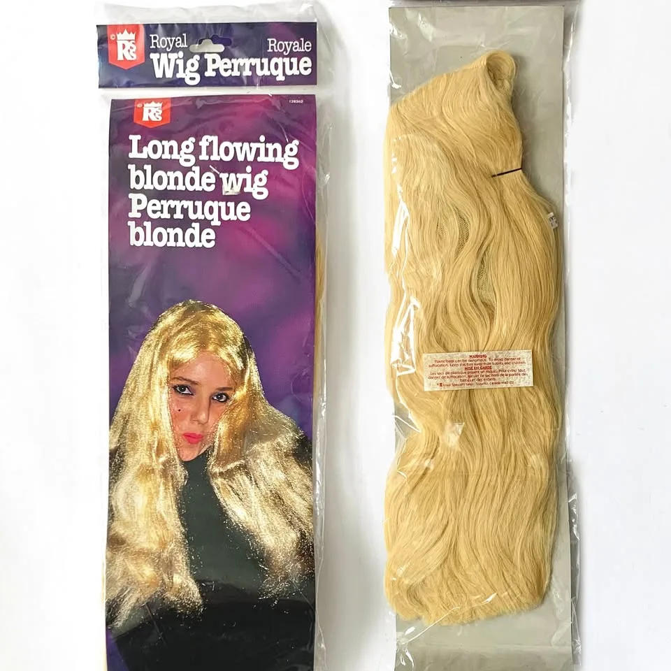 Blonde Long Wig Adult Yellow Halloween Costume 🧡 thumbnail