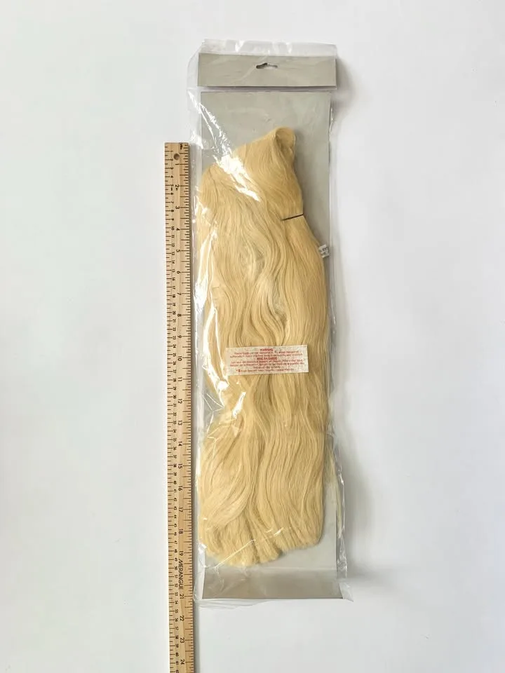 Blonde Long Wig Adult Yellow Halloween Costume 🧡 image indicator(5)