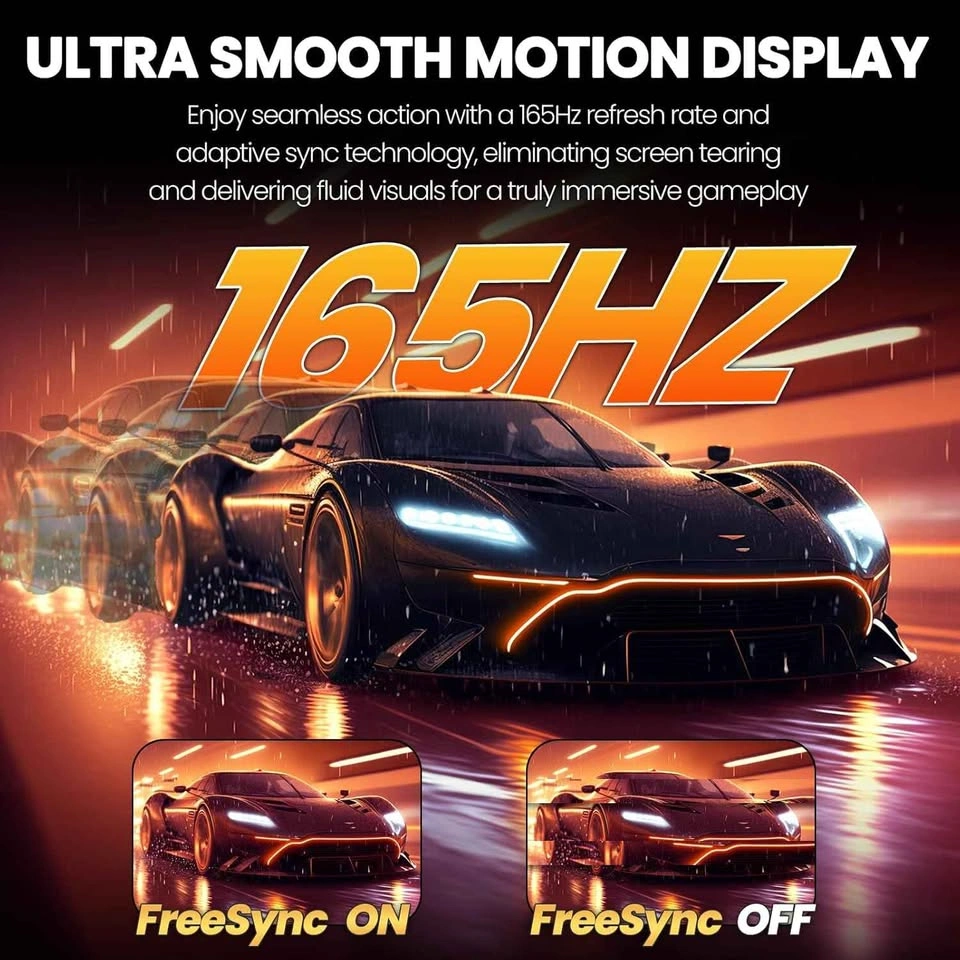 CRUA 34" WQHD 165Hz IPS Ultrawide Gaming Monitor - photo 3